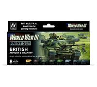 Vallejo- Worl War III Set di Accessori per Modellini di Carri Armati e Fuoristrada Inglesi, Multicolore, 770222