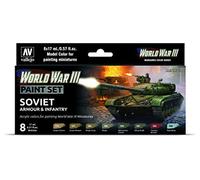 Vallejo- Worl War III Set di Accessori per Modellini di Carri Armati e Fuoristrada Sovietici, Multicolore, 0.57 Fl Oz (Pack of 8), 770221