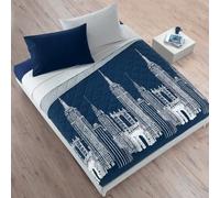 Vallesusa Ozanne Copriletto Trapuntato Singolo, Blu Navy