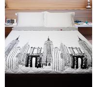 Vallesusa Ozanne Copriletto Trapuntato Singolo, Nero