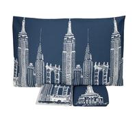 Vallesusa Ozanne Lenzuolo Copriletto Singolo, Blu Navy