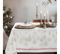 Vallesusa Sparkling Tovaglia Natalizia Rettangolare cm. 150 x 360, Beige Oro 541, CM. 150 x 360