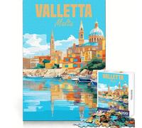 Valletta Malta Puzzle da 1000 pezzi per adulti, regalo, attività rilassante e cognitiva, taglio preciso, regalo festivo (50x75cm)
