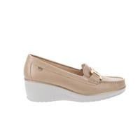 Valleverde 11504 Mocassino Sneakers Donna Zeppa Pelle Beige 38/Beige