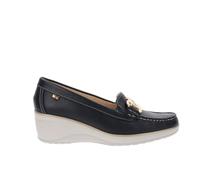 Valleverde 11504 Mocassino Sneakers Donna Zeppa Pelle Blu 38/Blu