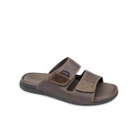 Valleverde 13930, Ciabatte da Uomo in Pelle con Doppio Strappo Regolabile (Testa di Moro, Sistema Taglie Calzature EU, Adulto, Numero, Media, 43)