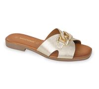 VALLEVERDE 16020 CIABATTE SCARPE DA INFILARE DONNA PELLE VITELLO PLATINO