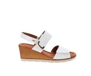 Valleverde 16250 Sandalo Donna In Pelle Bianca con Strappo e Zeppa 6 Cm (numeric_41)