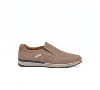 Valleverde 17940 Scarpa Uomo Slip on in Nabuk Traforato Beige Taupe, 39