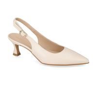 Valleverde 19040, Décolleté Slingback da Donna in Pelle con Cinturino Regolabile (Crema, Sistema Taglie Calzature EU, Adulto, Numero, Media, 36)