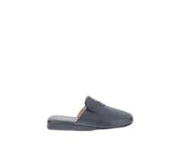 Valleverde 21811 Pantofole Scendiletto Uomo Pelle Blu Suola Gomma