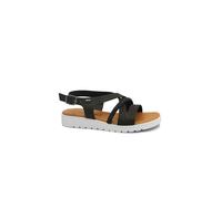 VALLEVERDE 24107 nero sandali donna zeppetta fibbia strass