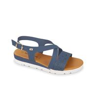 Valleverde 24200 Sandali da Donna con Cinturino Incrociato, Suola Comfort, Dettagli Traforati, Disponibile in Vari Colori (blu, Sistema Taglie Calzature EU, Adulto, Donna, Numero, Media, 37)
