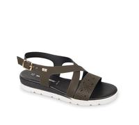 Valleverde 24200 Sandali Estivi da Donna con Cinturino Incrociato, Suola Comfort, Dettagli Traforati, Disponibile in Vari Colori (Nero, Sistema Taglie Calzature EU, Adulto, Donna, Numero, Media, 38)