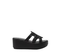 Valleverde 24404 Sandalo Elegante Nero Con Zeppa 7 cm (Nero, Sistema Taglie Calzature EU, Adulto, Donna, Numero, Media, 37)