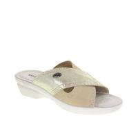 Valleverde 25301 Ciabatta Donna In Pelle (Platino, numeric_41)