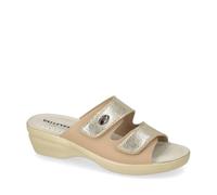 Valleverde 25312 Sandali Ciabatte Donna Pelle Strappi Beige