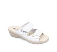 Valleverde 25315 Sandali Ciabatte Donna Pelle Strappi Bianco