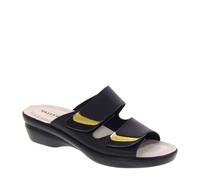 VALLEVERDE 25315 Sandali Ciabatte Donna Pelle Strappi Nero