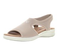 Valleverde 25322 Beige Sandali con zeppa bassa per Donna in tessuto elasticizzato (Taglia 39)