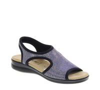Valleverde 25322A Sandali Sportivi Donna Tela Nero Tacco Zeppa 2Cm Suola Gomma