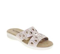 Valleverde 25331 Sandali Ciabatte Donna Pelle Sintetica Taupe Tacco Zeppa 3Cm Suola Gomma