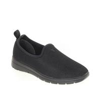 Valleverde 25352 Slip On Casual Donna Tessuto Nero Tacco Zeppa 3Cm Suola Gomma