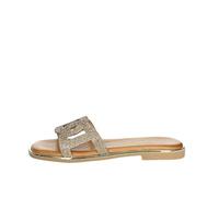Valleverde 32030 Sandali Ciabatte Donna Strass Bronzo Tacco Grosso 1Cm Suola Sintetico