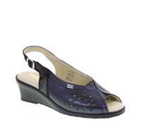 Valleverde 33265 Sandali Donna Comfort in Pelle Nera Traforata (Numeric_40)