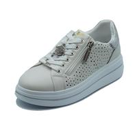 Valleverde 35493 Bianco Sneakers per Donna in Pelle Bianca con Zeppa Media (Taglia 36)