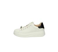 Valleverde 35500 Sneaker Casual Donna Pelle Bianco Tacco Zeppa 4Cm Suola Gomma