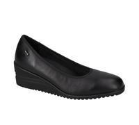 Valleverde 36130 Scarpe da Donna Comfort con Zeppa 4 Cm, Nero, Pelle, Suola Antiscivolo, Plantare Estraibile (Nero, Sistema Taglie Calzature EU, Adulto, Donna, Numero, Media, 38)