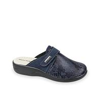 Valleverde 37302 Pantofola Donna In Pelle Blu Con Strappo Regolabile (numeric_37)