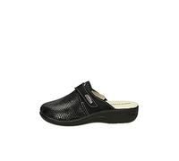 Valleverde 37302 Pantofola Donna In Pelle Con Strappo Regolabile (Nero, 39)