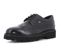 Valleverde 42501 Oxford Inglesina Donna Linea Comoda in Pelle Nero o Castagno. (Nero, Sistema Taglie Calzature EU, Adulto, Donna, Numero, Media, 39)