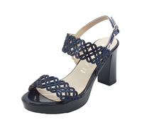 Valleverde Sandalo Donna 45380 in Pelle Blu Una Calzatura Adatta per Tutte Le Occasioni. Primavera-Estate 2022 EU 38