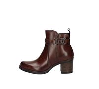 Valleverde 47631 Vitello Marrone Tronchetti Eleganti accollati Donna in Pelle Lampo Tacco Medio (Taglia 41)