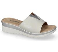 VALLEVERDE 52104 CIABATTE SCARPE DONNA DA INFILARE ECOPELLE ZEPPA PERLA