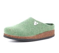 Valleverde 55140 Pantofole Casa Camera Donna Lana Cotta Verde Tacco Zeppa 3Cm Suola Gomma