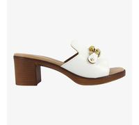 Valleverde 55450 - Ciabatta da Donna con Tacco Largo con Catena