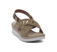 Valleverde 52106 Sandali Sportivi Donna Pelle Sintetica Bronzo Tacco Zeppa 4Cm Suola Gomma