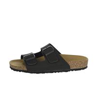 Valleverde Ciabatta da Uomo in Pelle Nera con Doppia Fibbia VG9900-NERO 44 EU