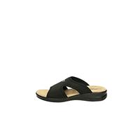 Valleverde Ciabatta Donna 25321 in Tessuto Nero o Blu. Una Calzatura Adatta per Tutte Le Occasioni. Primavera-Estate 2021 (Nero, Numeric_40)