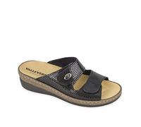 Valleverde Ciabatta Donna 25502 in Pelle Nero Una Calzatura Adatta per Tutte Le Occasioni. Primavera-Estate 2022 EU 36
