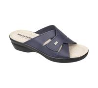 Valleverde Ciabatta Donna in Pelle Blu con Strappo 25314-BLU 39 EU