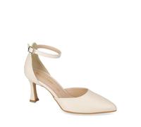 Valleverde Decoltè Donna 19102 in Pelle Crema Modello Casual. Una Calzatura Comoda Adatta per Tutte Le Occasioni. Primavera Estate. EU 35