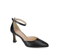 Valleverde Decoltè Donna 19102 in Pelle Nero Modello Casual. Una Calzatura Comoda Adatta per Tutte Le Occasioni. Primavera Estate. EU 38