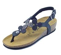 Valleverde G512276 Nero Infradito con Zeppa per Donna Ecopelle (Taglia 37)