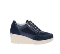 Valleverde Mocassini Donna 36440 in Pelle Navy o Beige Modello Casual. Una Calzatura Comoda Adatta per Tutte Le Occasioni. Primavera Estate