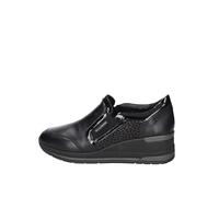 Valleverde Mocassini Donna 36460 in Pelle Nero Modello Casual. Una Calzatura Comoda Adatta per Tutte Le Occasioni. Autunno Inverno. EU 35